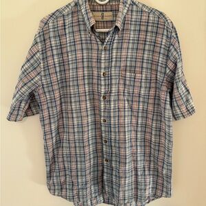River Trader  Blue and Red Plaid Casual Shirt